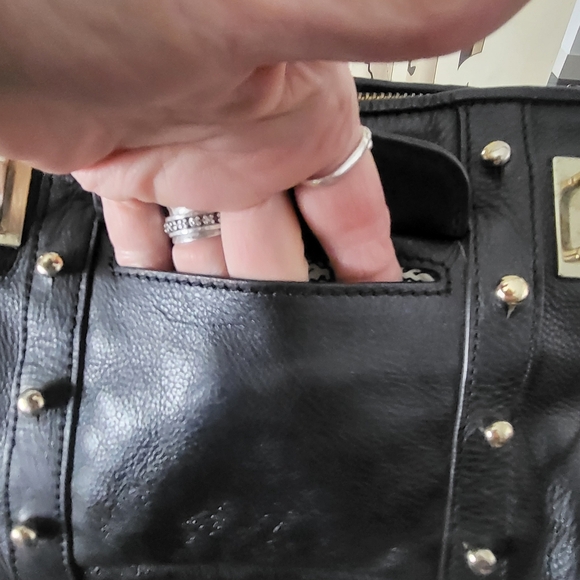 Rebecca Minkoff Black Shoulder Bag with Gold Chain - Picture 6 of 11